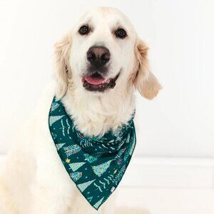 Little Sleepies Green Twinkling Trees Pet Bandana (M/L)